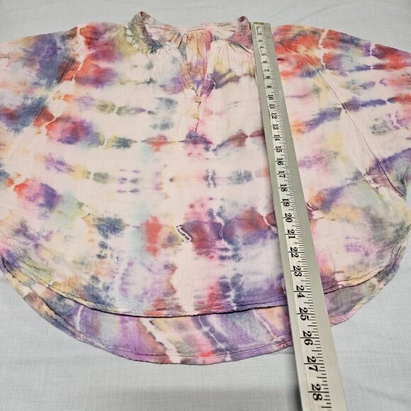 Free People x CP Shades Boho Tied Dye Top Blouse Shirt Women Size M Cotton 1 - Picture 8 of 12
